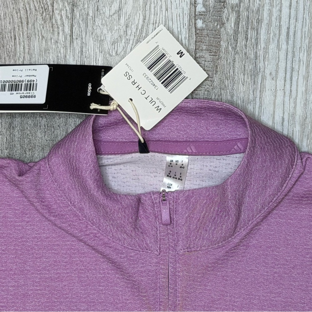 Adidas Women's Ultimate365 Heat.Rdy Golf Polo Shirt quarter-zip size M NWT - Picture 2 of 15